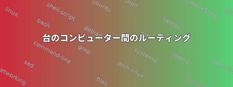 2 台のコンピューター間のルーティング