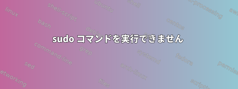 sudo コマンドを実行できません