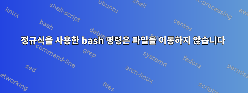 정규식을 사용한 bash 명령은 파일을 이동하지 않습니다