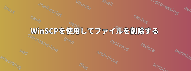 WinSCPを使用してファイルを削除する