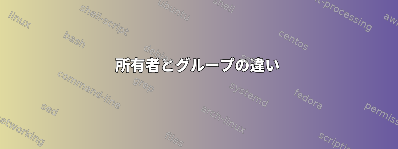 所有者とグループの違い