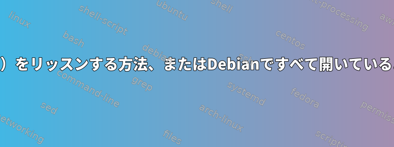 すべてのポート（UDPとTCP）をリッスンする方法、またはDebianですべて開いているように見えるようにする方法