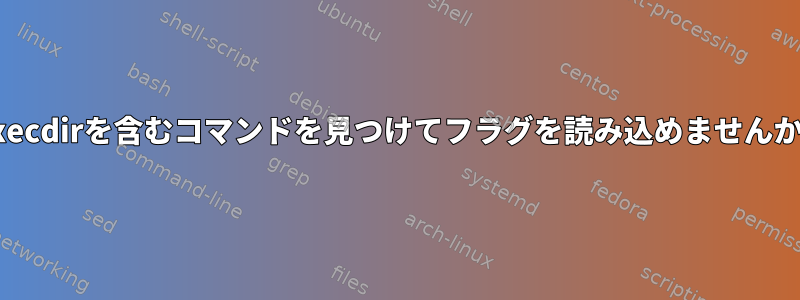 -execdirを含むコマンドを見つけてフラグを読み込めませんか？