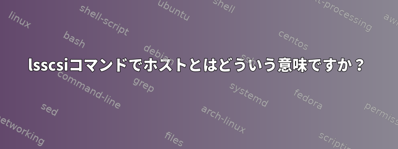 lsscsiコマンドでホストとはどういう意味ですか？