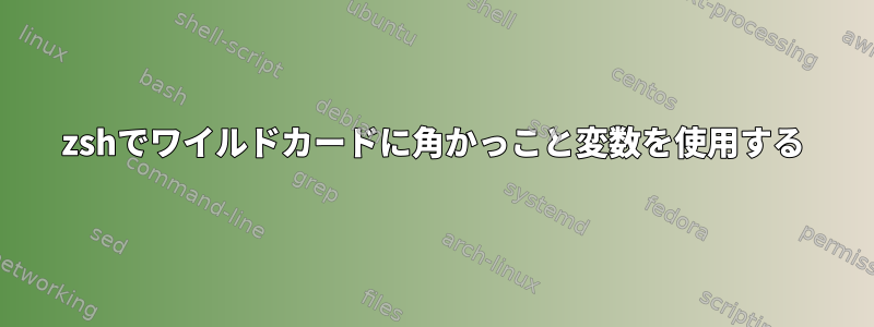 zshでワイルドカードに角かっこと変数を使用する