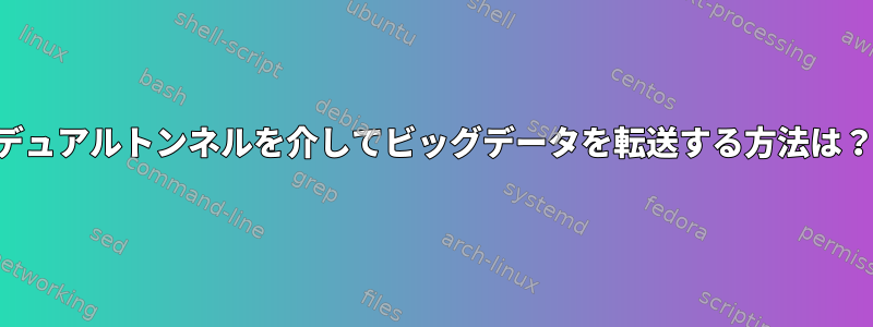 デュアルトンネルを介してビッグデータを転送する方法は？