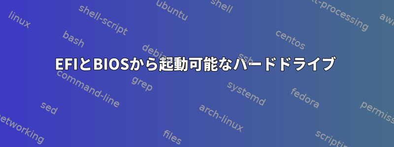 EFIとBIOSから起動可能なハードドライブ