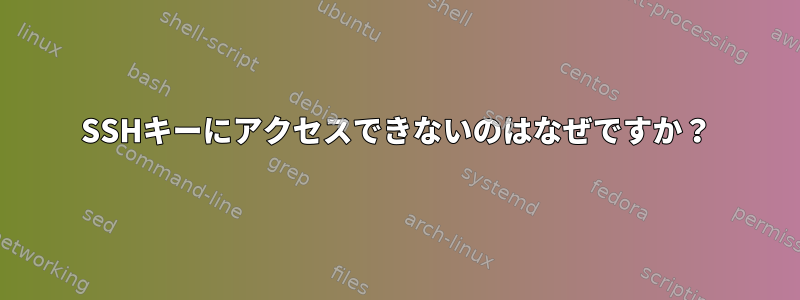 SSHキーにアクセスできないのはなぜですか？