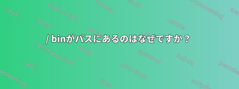 / binがパスにあるのはなぜですか？