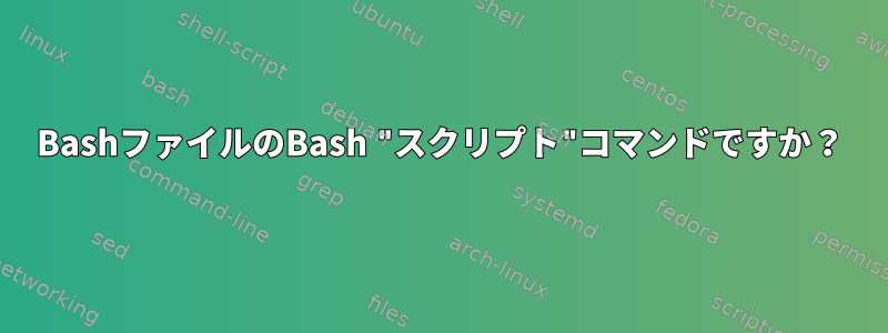 BashファイルのBash "スクリプト"コマンドですか？