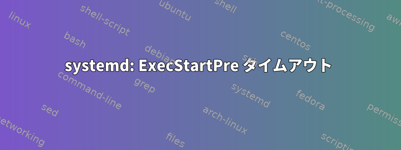 systemd: ExecStartPre タイムアウト