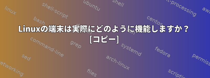 Linuxの端末は実際にどのように機能しますか？ [コピー]