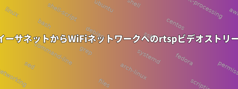 同じデバイス内のイーサネットからWiFiネットワークへのrtspビデオストリームのリダイレクト