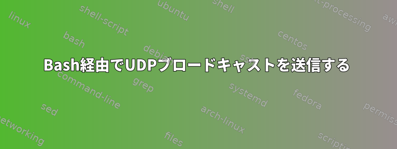 Bash経由でUDPブロードキャストを送信する