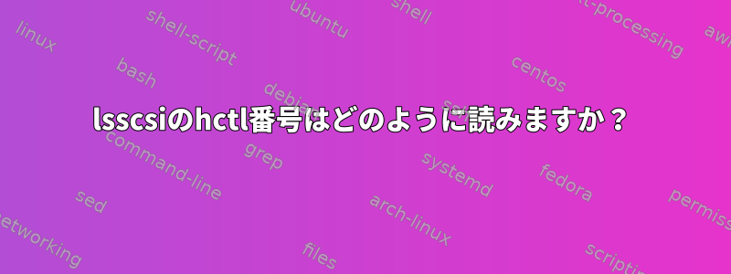 lsscsiのhctl番号はどのように読みますか？