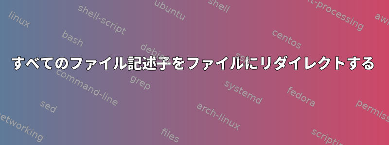 すべてのファイル記述子をファイルにリダイレクトする