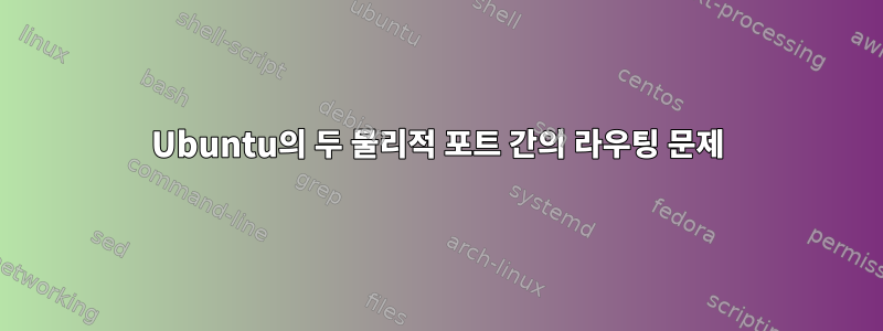 Ubuntu의 두 물리적 포트 간의 라우팅 문제