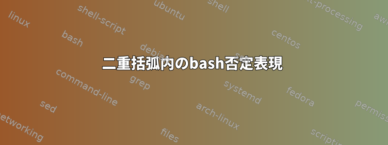 二重括弧内のbash否定表現