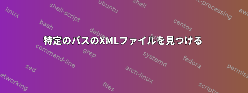 特定のパスのXMLファイルを見つける