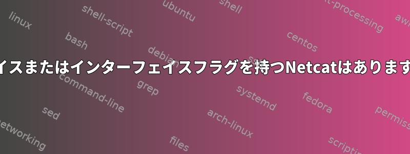 デバイスまたはインターフェイスフラグを持つNetcatはありますか？