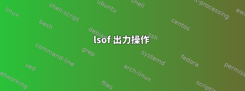 lsof 出力操作