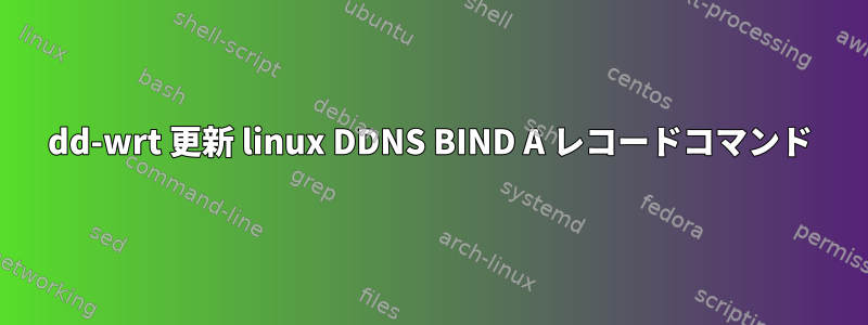 dd-wrt ​​更新 linux DDNS BIND A レコードコマンド