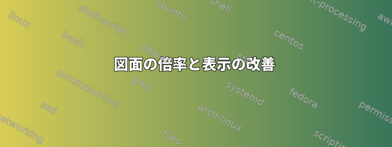 図面の倍率と表示の改善