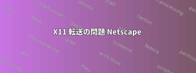 X11 転送の問題 Netscape