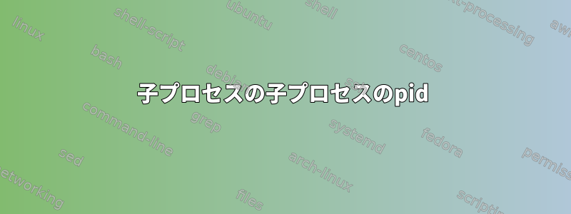 子プロセスの子プロセスのpid