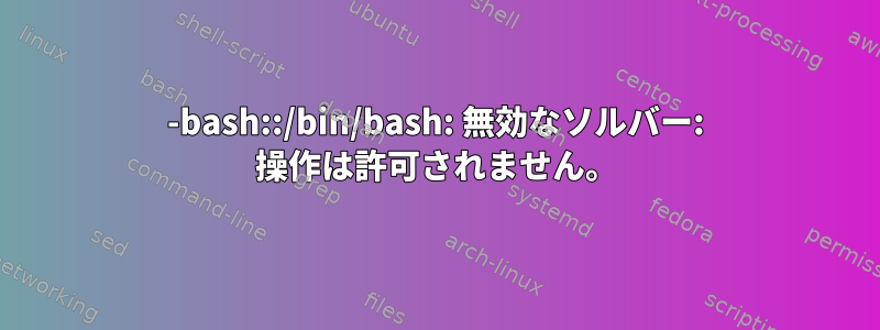 -bash::/bin/bash: 無効なソルバー: 操作は許可されません。