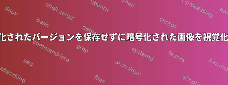 復号化されたバージョンを保存せずに暗号化された画像を視覚化する