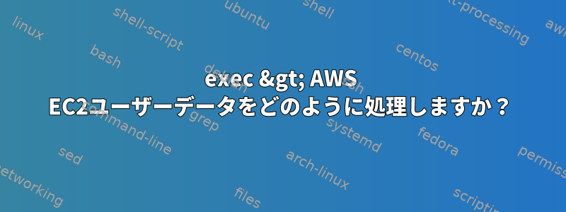 exec &gt; AWS EC2ユーザーデータをどのように処理しますか？