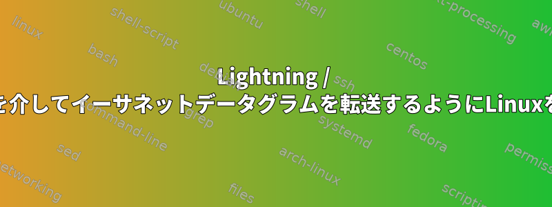 Lightning / 30ピンスレッドコネクタを介してイーサネットデータグラムを転送するようにLinuxを「単純化」できますか？