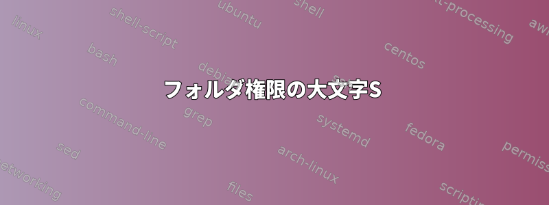 フォルダ権限の大文字S