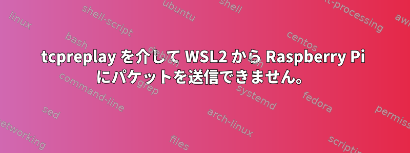 tcpreplay を介して WSL2 から Raspberry Pi にパケットを送信できません。