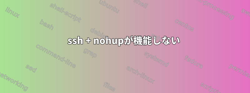 ssh + nohupが機能しない