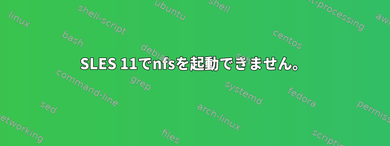 SLES 11でnfsを起動できません。