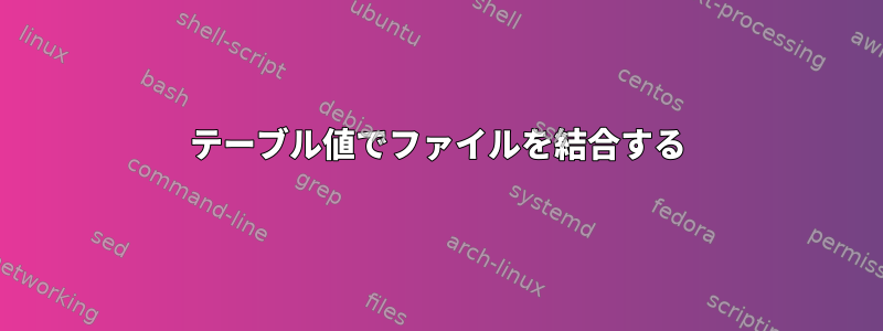 テーブル値でファイルを結合する