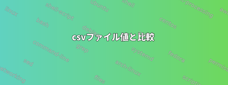 csvファイル値と比較