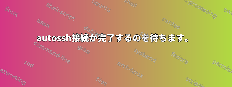 autossh接続が完了するのを待ちます。