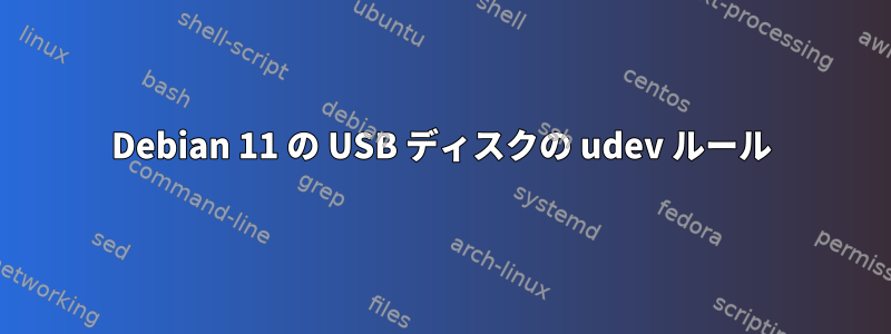 Debian 11 の USB ディスクの udev ルール