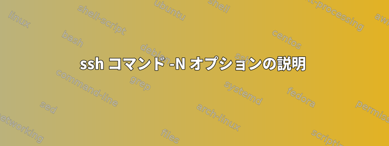 ssh コマンド -N オプションの説明