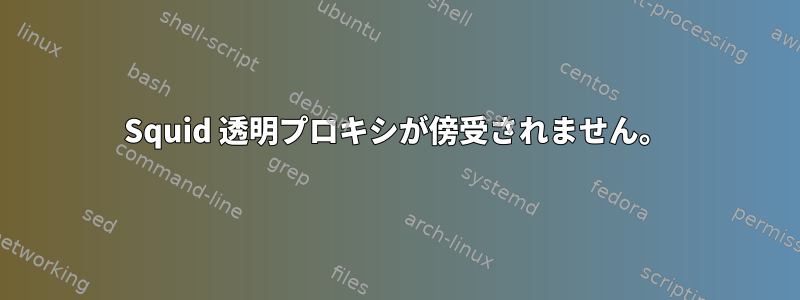 Squid 透明プロキシが傍受されません。