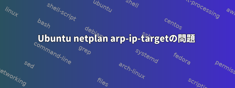 Ubuntu netplan arp-ip-targetの問題