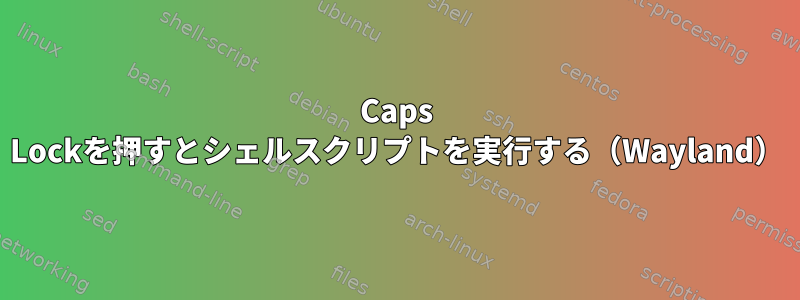 Caps Lockを押すとシェルスクリプトを実行する（Wayland）