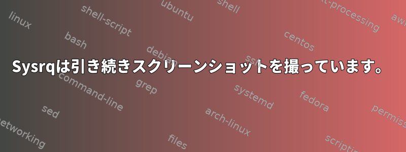 Sysrqは引き続きスクリーンショットを撮っています。