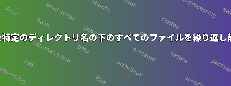 2日が経過した特定のディレクトリ名の下のすべてのファイルを繰り返し削除します。