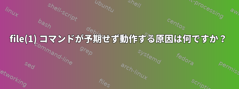 file(1) コマンドが予期せず動作する原因は何ですか？