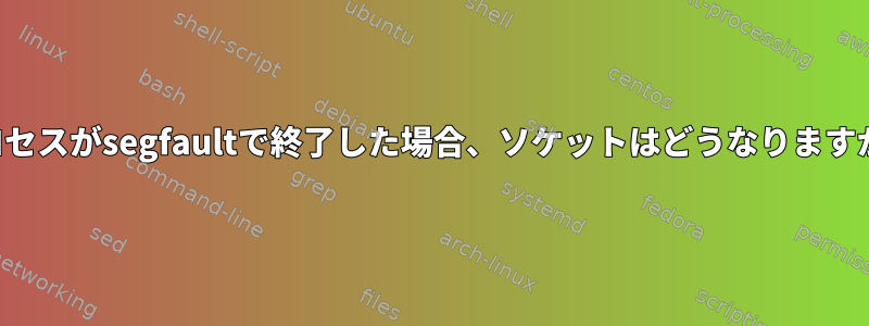 プロセスがsegfaultで終了した場合、ソケットはどうなりますか？