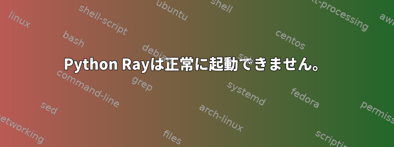 Python Rayは正常に起動できません。